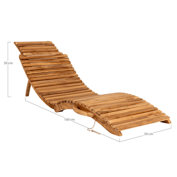 Záhradné ležadlo ORRAITO teak 5