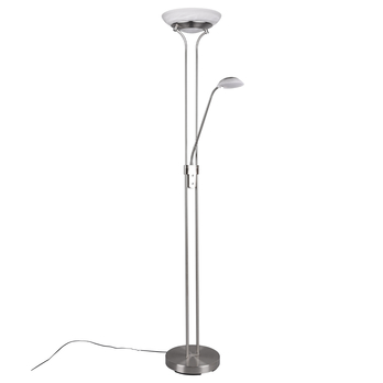 Stojacia LED lampa ORSON matný nikel/alabastrové sklo 1