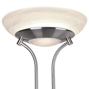 Stojacia LED lampa ORSON matný nikel/alabastrové sklo 2