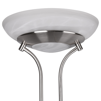 Stojacia LED lampa ORSON matný nikel/alabastrové sklo 3