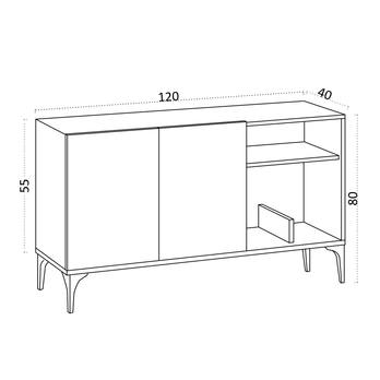 Komoda OSCAR dub sapphire 3