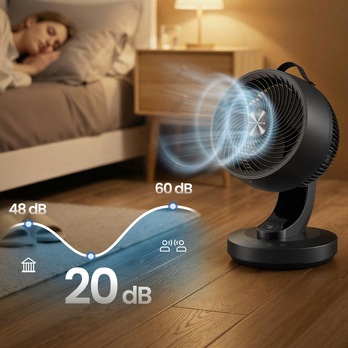 Stolný ventilátor OSCILLA čierna 2