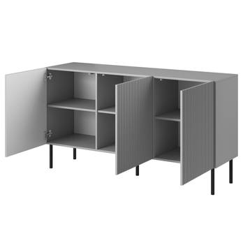 Komoda OSINSAU 1 svetlosivá / čierna 2