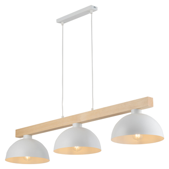 Závesné svietidlo OSLO 3 biela/prírodná 2