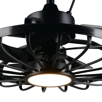 Závesné LED svietidlo s ventilátorom OSLO čierna 1