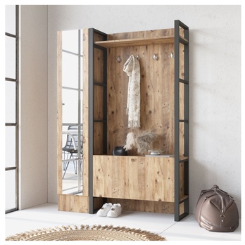 Predsieňová zostava OSSA 4 borovica atlantic/čierna 1