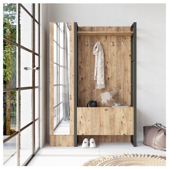 Predsieňová zostava OSSA 4 borovica atlantic/čierna 3