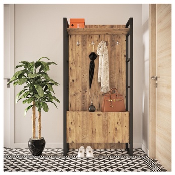 Predsieňová stena OSSA borovica atlantic/čierna 1