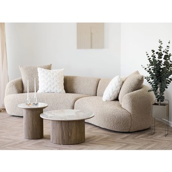 Prístavný stolík OTHINS biela/hnedá 1