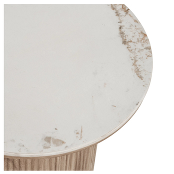 Prístavný stolík OTHINS biela/hnedá 3