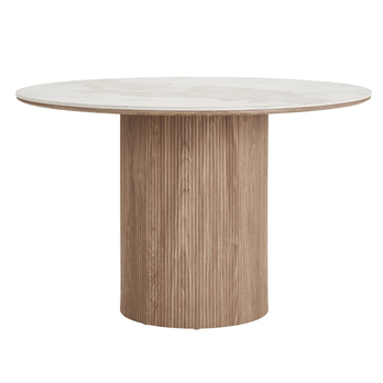 Jedálenský stôl OTHINS biela/hnedá 2