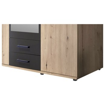 Šatníková skriňa OTMAR dub artisan/antracit 5