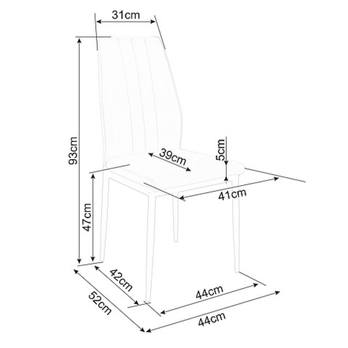 Jedálenská stolička OTUM sivá/čierna 1
