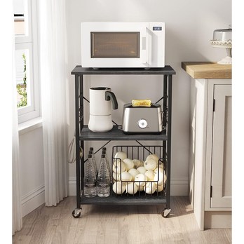 Kuchynský regál OVEN čierna 1