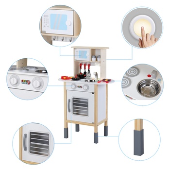 Detská kuchynka OVEN prírodná/biela 4