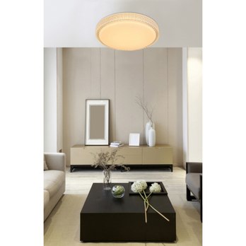 Stropné LED svietidlo OVI 2 opál/krištáľ 2