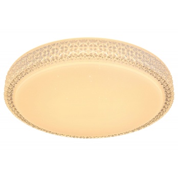 Stropné LED svietidlo OVI 2 opál/krištáľ 6