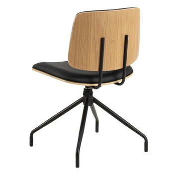 Jedálenská stolička OWEN čierna/matná čierna 5