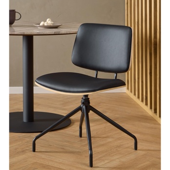 Jedálenská stolička OWEN čierna/matná čierna 8