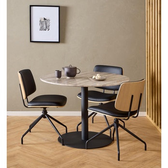 Jedálenská stolička OWEN čierna/matná čierna 1