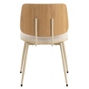 Jedálenská stolička OWEN béžová/sivá 4