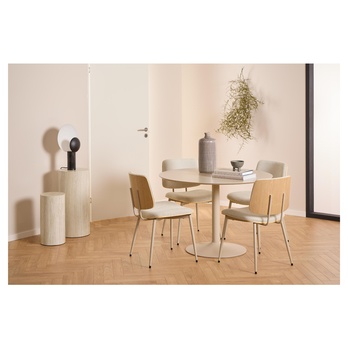 Jedálenská stolička OWEN béžová/sivá 1