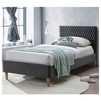 Posteľ s roštom OZERRU I tmavosivá, 90x200 cm 1