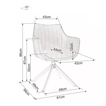 Jedálenská stolička OZOLAO 2 sivá 4