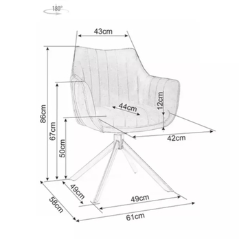 Jedálenská stolička OZOLAO svetlobéžová/čierna 3