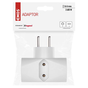 Rozbočovacia zásuvka 3x P0023N biela 3