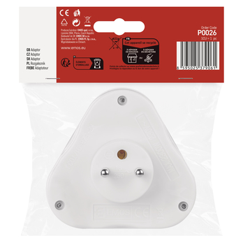 Rozbočovacia zásuvka 3x P0026 biela 2