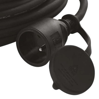 Predlžovacia spojka P01710 čierna, 1 zásuvka, 10 m 2