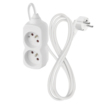 Predlžovací kábel P02114 biela, 2 zásuvky, dĺžka 1,4 m 3