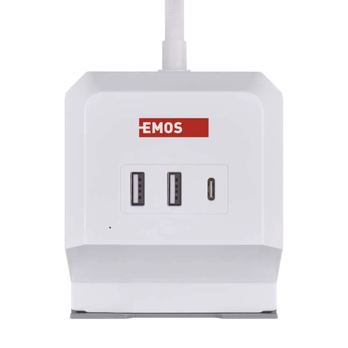 Predlžovací kábel P0212CQ biela, 2 zásuvky, 2x USB-A, 1x USB-C, Qi, dĺžka 2 m 4