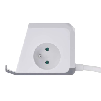 Predlžovací kábel P0212CQ biela, 2 zásuvky, 2x USB-A, 1x USB-C, Qi, dĺžka 2 m 6