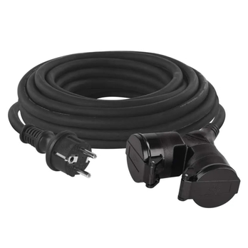 Predlžovacia spojka P0601 čierna, 2 zásuvky, 10 m 1