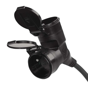 Predlžovacia spojka P0601 čierna, 2 zásuvky, 10 m 2