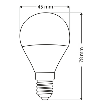LED žiarovka P1168 E14, 6W, neutrálna biela 2