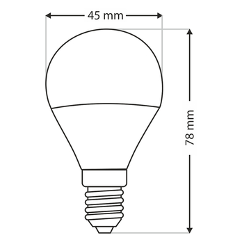 LED žiarovka P1643 E14, 6W, studená biela 2