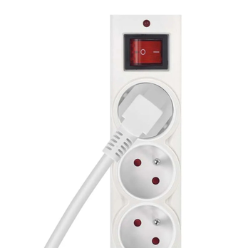 Prepäťová ochrana P54016/19 biela, 6 zásuviek, dĺžka 3 m, absorpcia 380 J 3
