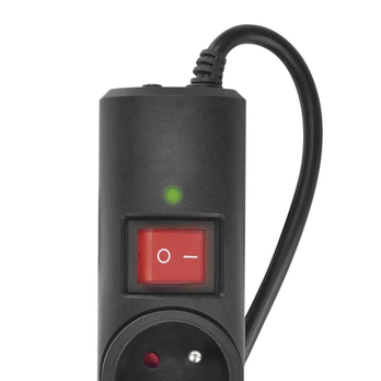 Prepäťová ochrana P54016/19 čierna, 6 zásuviek, dĺžka 3 m, absorpcia 380 J 4