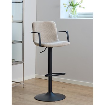 Barová stolička PABLO béžová/matná čierna 1