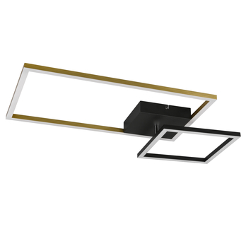 Stropné LED svietidlo PADELLA čierna/kov 1