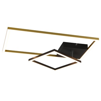 Stropné LED svietidlo PADELLA čierna/kov 3