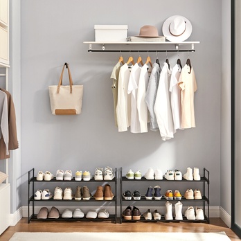 Regál na topánky PAIR čierna, sada 2 ks 1