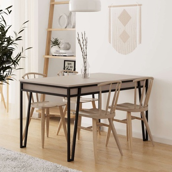 Jedálenský stôl PAL svetlá káva/čierna 1