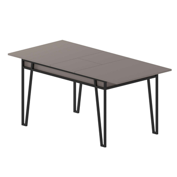 Jedálenský stôl PAL svetlá káva/čierna 2