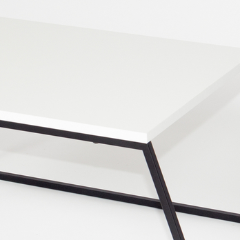 Konferenčný stolík PAL biela/čierna, sada 2 ks 4