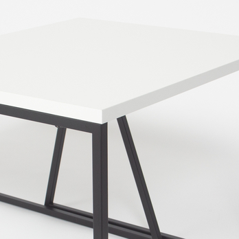 Konferenčný stolík PAL biela/čierna, sada 2 ks 5