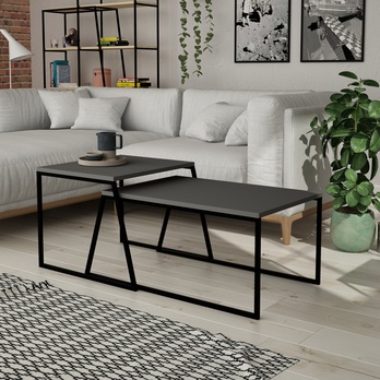 Konferenčný stolík PAL antracitová, sada 2 ks 1